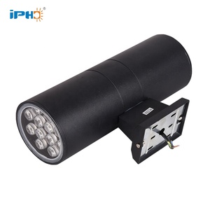 Applique murale extérieure cylindrique LED gris noir 12W, éclairage vers le haut et vers le bas - Product Image 2