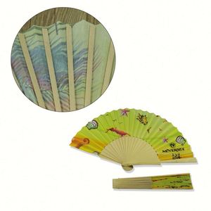 Abanicos Plegables de Bambú y Poliéster para Sublimación, Abanico de Mano Plegable de Tela de Bambú, Abanico de Mano Plegable con Sonido - Product Image 6