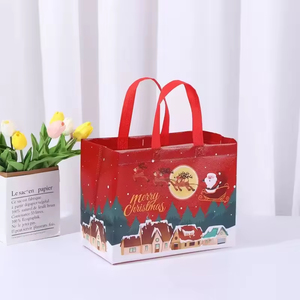 Gepersonaliseerde Kersttassen Op Maat Eco-Vriendelijke Grote Niet-Geweven Opvouwbare Boodschappentas Voor Boodschappen En Kinderen Kerstcadeau - Product Image 3