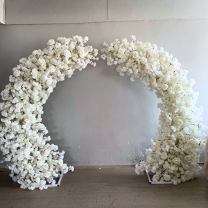 Dekorasi Latar Panggung Acara Pernikahan Bunga Buatan Setengah Lengkungan Bunga Sakura Baru 2*2.4m - Product Image 5