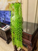 Vente en gros simulation fleur vigne tenture murale saule eucalyptus plante verte artificielle pour mariage décoration murale décoration de fenêtre