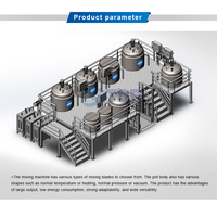 Mélangeur de détergent liquide Agitateur Réservoir de mélange Shampooing Savon liquide Faisant la machine avec homogénéisateur inférieur