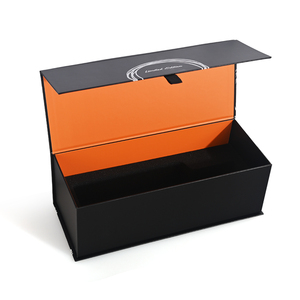 Biodegradable Scatola Regalo Handmade Custom Design Clamshell Wine <b>Box</b> Packaging Luxury <b>Black</b> <b>Gift</b> <b>Box</b> With Magnetic Lid - Product Image 2