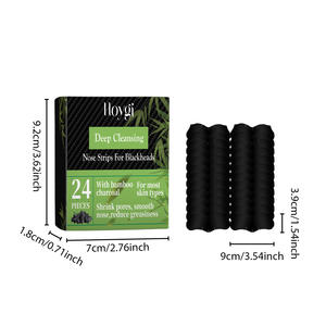 Point noir enlever masque Peel bandelettes nasales nettoyage en profondeur rétrécissement pores nez tête noire enlever autocollants peau masque Patch 24 pièces - Product Image 1