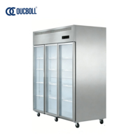 Réfrigérateur commercial en acier inoxydable grande capacité, facile à nettoyer, personnalisable pour les supermarchés et les hôtels 	 Cuisine commerciale