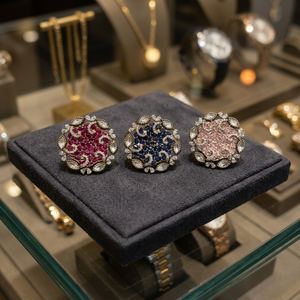 Luxury Floral Cluster <b>Statement</b> <b>Ring</b> Colorful Crystal Encrusted Cocktail <b>Ring</b> Elegant Women Party Wedding Fashion Jewelry - Product Image 3