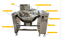 Marmite de cuisson électrique vapeur inclinable en acier inoxydable de qualité stable avec agitateur pour confiture et sauce chili