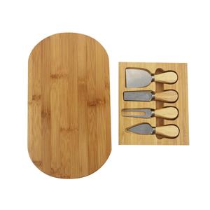Vente <span class=keywords><strong>en</strong></span> gros de couverts de cuisine naturels fantaisie personnalisés, ensemble de plateau à trancher pour gâteau pain, tiroir, planche à découper et couteau <span class=keywords><strong>en</strong></span> bambou - Product Image 3
