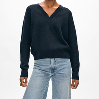 Pull en laine torsadée vintage ajusté pour femme, à manches courtes, respirant, anti-boulochage, tricoté, col sans couture, style coréen, été