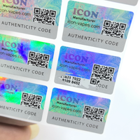 Étiquettes de sécurité holographiques personnalisées imperméables, directement de l'usine |   Code QR variable 3D anti-contrefaçon, encre argentée à gratter, adhésif PET