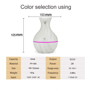 Air <b>Humidifier</b> Essential Oil Diffuser Quiet Mist Sprayer Car Air Purifier Aroma Oil Humidificador Mini Wood for Bedroom - Product Image 2