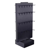 Présentoir mural perforé en métal thermolaqué personnalisable et support pour porte-clés avec logo sur mesure, installation facile, étagères de magasin
