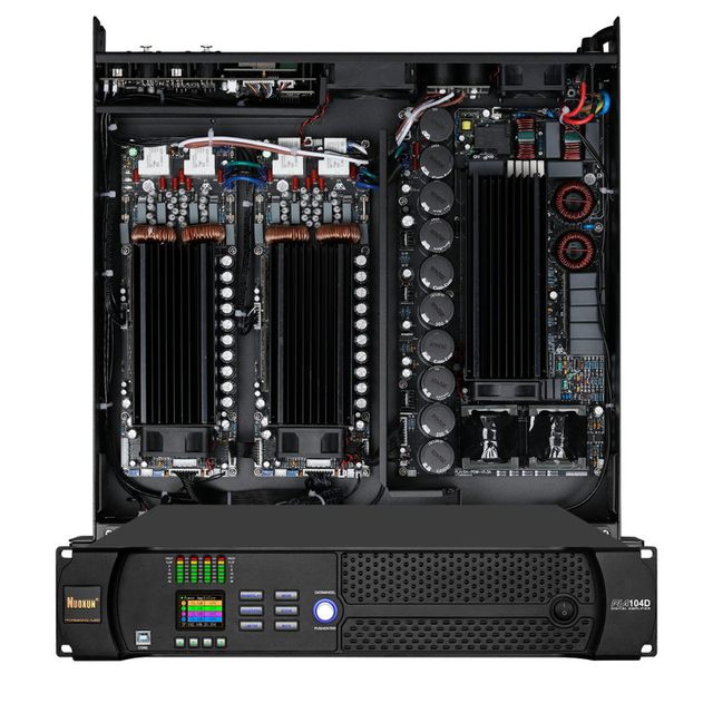 PLA104D High Quality 1000W*4 Four Channel Class D Power Amplifier 4 Ohm Metal Portable for Church Use