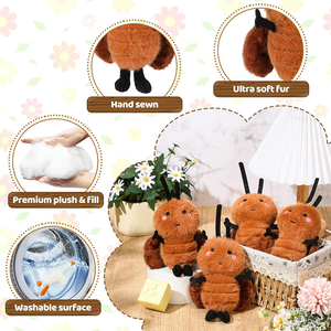 สำหรับทุกเพศ10นิ้วตุ๊กตาแมลงสาบเหมือนจริงของเล่นการ์ตูนน่ารักตุ๊กตาสัตว์ยัดไส้สำหรับเด็กสีน้ำตาลแมลงสาบจำนวนมาก - Product Image 2