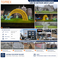 Lámpara LED 3D con Motivo de Estrella Fugaz Romántica TOPREX, Lámpara de Arco para Exteriores, Centro Comercial, Plaza Urbana, Proyecto Decorativo Personalizado