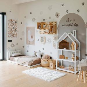 Cama de madera de piso bajo Cama para niños pequeños Diseño Montessori Dormitorio moderno Cama doble de tamaño completo para niños Segundo regalo de cumpleaños - Product Image 3