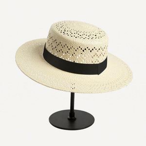 New Fashionable Casual Paper <b>Straw</b> Boater <b>Hat</b> Spring <b>Summer</b> Hollow Out Beach <b>Hat</b> - Product Image 4