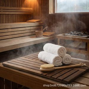 Tapis de sol en bois emboîtable antidérapant pour salle de bain, tapis de douche en bois massif, tapis de sauna en bois - Product Image 3