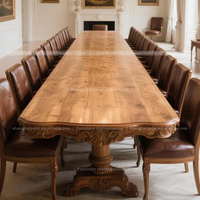 Table à manger pour 20 personnes, style baroque français, table à manger extra-longue, 12 places, 16, 18, personnalisation de grandes tables à manger familiales