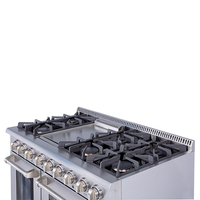 Appareils de cuisson en acier inoxydable intégré 6 brûleurs gaz naturel LP cuisinière Barbecue four