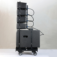 DASN LA1 Haut-parleur alimenté par RMS 1000W Active Concert Stage Line Array Haut-parleur Subwoofer Party Sound System