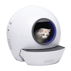 POP DUCK Modern Hidden Semi Closed Cat Litter Box Pet Toilet Automatic Quick Cleaning Cat Litter Box