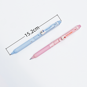 ปากกาเจลแบบกดลายสัตว์น่ารัก พร้อมยางลบในตัว หัวลบแบบกระสุน ยางลบแบบนุ่ม สีฟ้า ขนาด 0.5 มม. ใช้ได้ทั้งที่ทำงานและที่โรงเรียน - Product Image 4