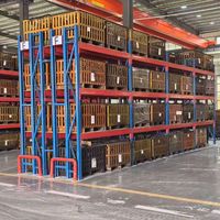 Étagères de stockage à palettes sélectives réglables en acier robuste à 5 niveaux avec protection antirouille pour entrepôt