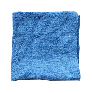 Toalla de microfibra sin bordes de pelo corto y largo de 380 g/m² para detallado automotriz, 40x40, azul, para pulir y aplicar revestimientos en spray - Product Image 2