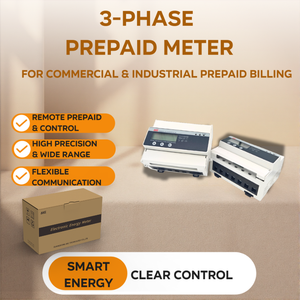 スマート三相プリペイド式サブメーター WiFi RS485 Modbus-RTU/DL/T645-2007 工場・ショッピングモール向け TOU課金 LCDディスプレイ搭載負荷制御機能付き - Product Image 1