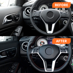 Autocollant de <span class=keywords><strong>volant</strong></span> <span class=keywords><strong>Mercedes</strong></span> pour <span class=keywords><strong>Classe</strong></span> A/<span class=keywords><strong>C</strong></span>/E/CLA/CLS/GLA W176 W204 W212 C117 Modification intérieure - Product Image 3