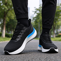 Chaussures de course sportives pour hommes ultra-légères à lacets, semelle extérieure en caoutchouc amortissant personnalisée, baskets décontractées