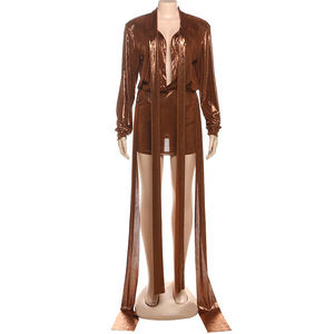 Women's Solid Color Ribbed Low-Cut Sexy Top With Bodycon Skirt and Sash Design Casual 2-Piece <b>Set</b> Fashion - Product Image 6