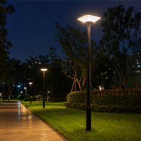 Nouvelle conception, IP65, aluminium moulé sous pression, PC, 3000K-6500K, 50W, lampadaire solaire de jardin, éclairage solaire extérieur pour la décoration du jardin