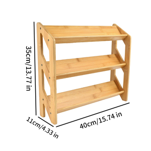 Estante de Bambú de 3 Niveles para Especias, Organizador de Cocina para Especias, Frascos y Botellas, Almacenamiento para <span class=keywords><strong>Despensa</strong></span>, Nuevo - Product Image 3