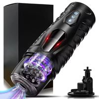 Copa de Masturbación Masculina Automática Directa de Fábrica, Eléctrica, con Vibración, Succión, Rotación Telescópica, Estimulador Oral Vaginal Realista