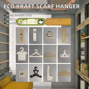 <b>Orange</b> <b>Paper</b> Recyclable Modern Clothes Coat Hanger for Home Closet Travel Storage - Product Image 2