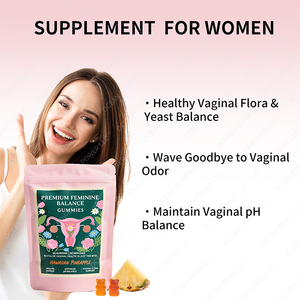 Gummies Probiotiques pour Femmes à la Saveur Ananas-Cranberry, Marque Privée, Santé Vaginale, Équilibre du pH, Produits de Beauté, Équilibre Féminin Premium - Product Image 2