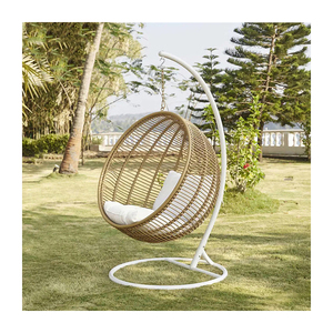 Chaise à bascule suspendue en rotin, meuble <span class=keywords><strong>d</strong></span>'extérieur, <span class=keywords><strong>nid</strong></span> <span class=keywords><strong>d</strong></span>'<span class=keywords><strong>oiseau</strong></span>, chaise en forme <span class=keywords><strong>d</strong></span>'oeuf, avec support - Product Image 1