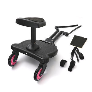 Opvouwbare kinderwagen met vierkleurige wielen, extra pedaal, sta-plank, <span class=keywords><strong>buggy</strong></span> van plastic, geschikt voor kinderen van 3 jaar. - Product Image 3
