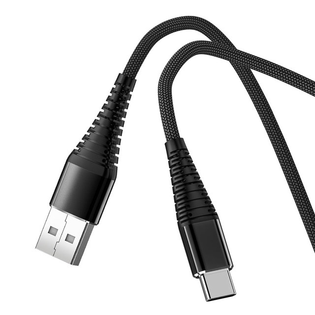 Nylon Braided USB C to USB a 2.0 Data Cable 1M 2M 3A Fast Charging 480Mbps Sync Aluminum Shell for Phone Android Tablet