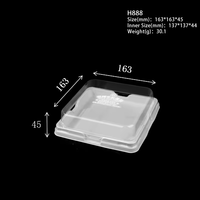 Boîte à tartelettes en plastique pour pâtisserie et pâtisseries en gros, boîte rectangulaire transparente de qualité alimentaire, gaufrage