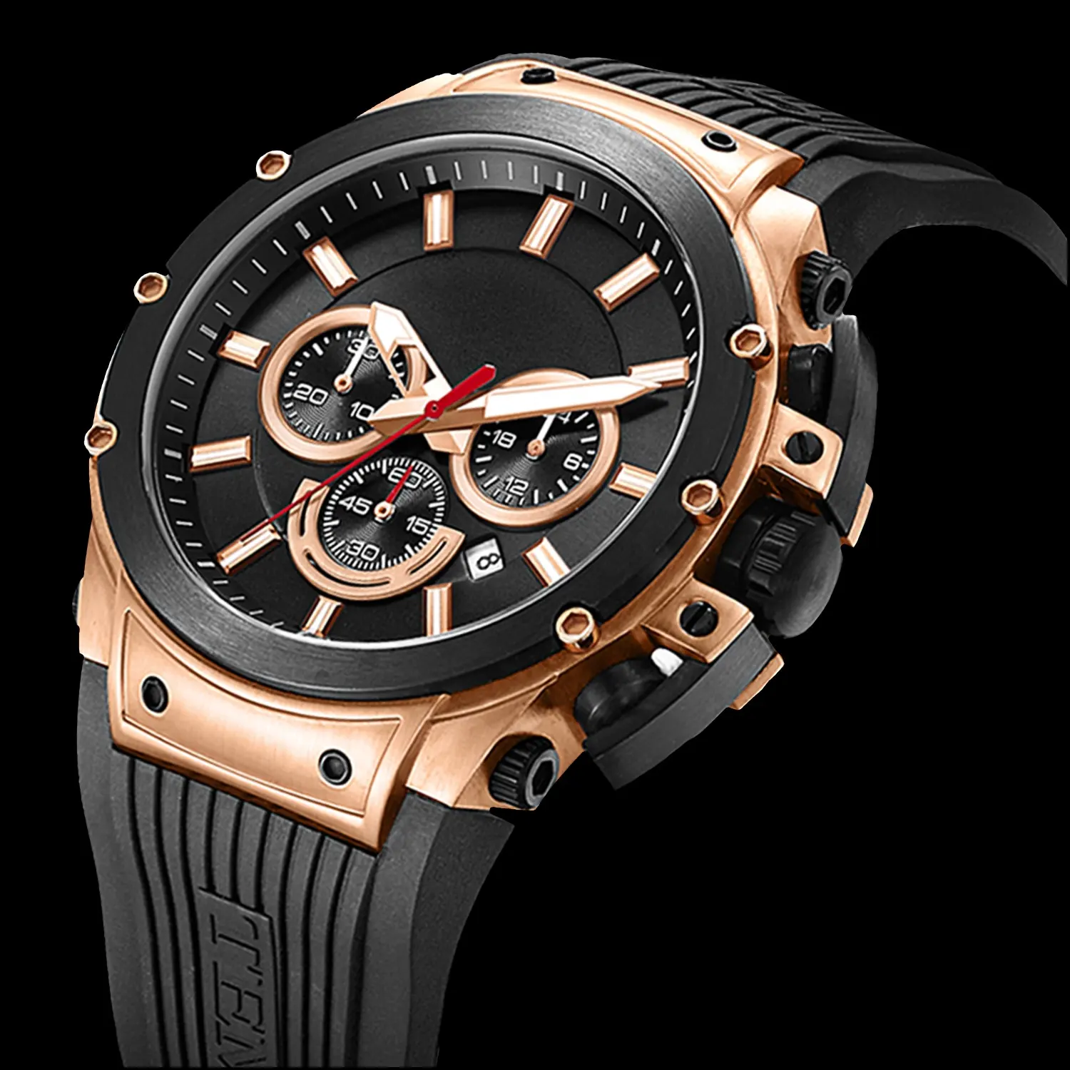 นาฬิกาควอทซ์หน้าปัดใหญ่สำหรับผู้ชาย,นาฬิกาสเตนเลส Orologio Uomo OEM หน้าปัดใหญ่นาฬิกาแบบกำหนดเองผลิตในประเทศจีน