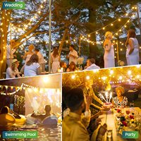 Northland Jardin mariage Patio Cour Balcon Gazebo 27ft S14 Extérieur IP65 étanche Solaire Alimenté LED Festoon Guirlande Lumineuse