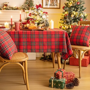 Đơn giản màu đỏ Mỹ phong cách kẻ sọc bảng Mat dệt trang trí bàn cà phê vải cho khách sạn giáng sinh phong cách tablecover - Product Image 3