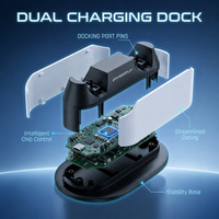 Station de charge double pour manette PS5, charge rapide, indicateur LED, station de charge Dualsense