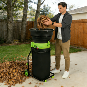 Vertak 1800W 16:1 Rasio Pencacahan Mesin Penghancur Daun Listrik Tanpa Pisau Mobile Daya Tinggi untuk Sampah Kebun dan Halaman Kompos - Product Image 2