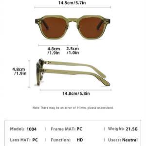 Lunettes de soleil polarisées vintage ultralégères à monture carrée petite taille avec logo personnalisé 2025, protection UV400, en TR90, pour hommes et femmes - Product Image 6