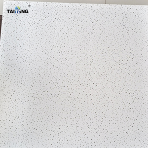 Plaque de <span class=keywords><strong>plafond</strong></span> acoustique insonorisante en fibres minérales <span class=keywords><strong>600x600</strong></span>, prix usine, compatible chargement mixte 1x40HQ - Product Image 1