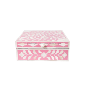 Caja Rectangular hecha a mano con incrustaciones de hueso de alta calidad Caja de diamantes con incrustaciones de hueso al mejor precio - Product Image 4